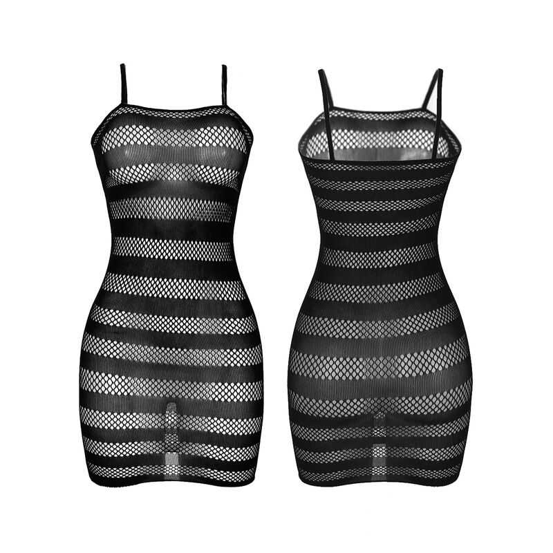 Bodystocking résille à rayures noires — SUBBLIME DRESSES