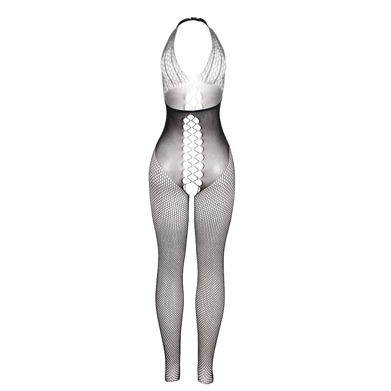 Bodystocking noir à dos ouvert et détails croisés — SUBBLIME BODYSTOCKINGS