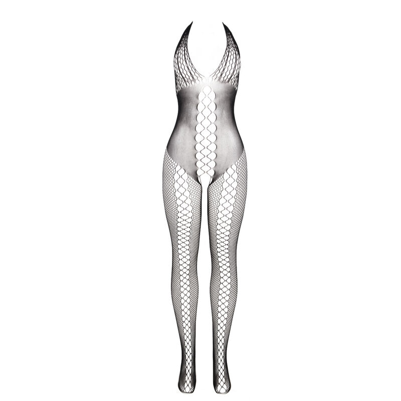 Bodystocking noir à dos ouvert et détails croisés — SUBBLIME BODYSTOCKINGS