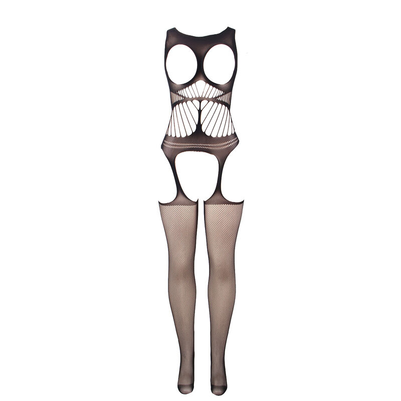 Body de renda aberto sem entrepernas com bojo e ombros nus — SUBBLIME BODYSTOCKINGS