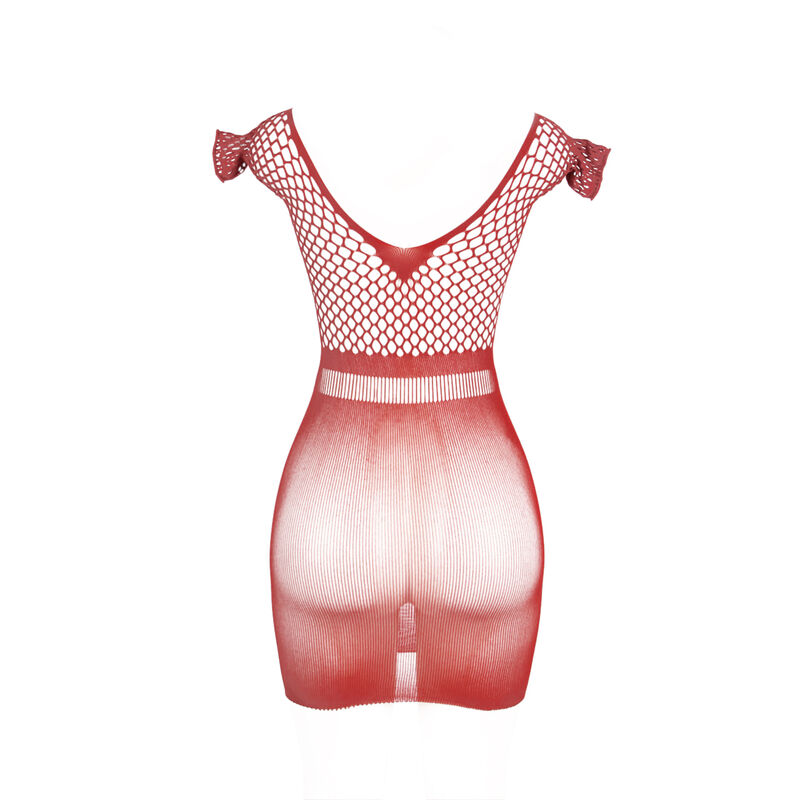Robe courte en crochet rouge taille unique — SUBBLIME DRESSES
