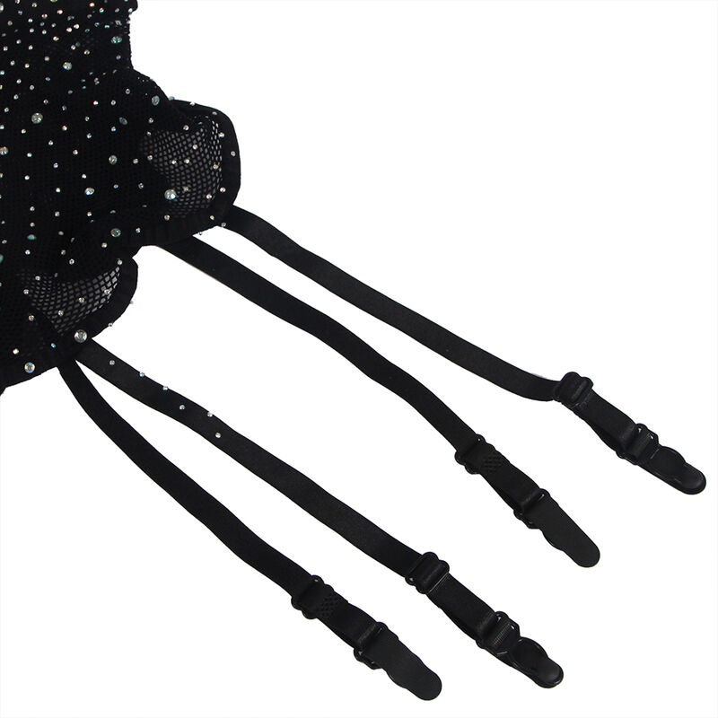 Body en résille sexy avec gants et détails diamants — SUBBLIME BODYSTOCKINGS