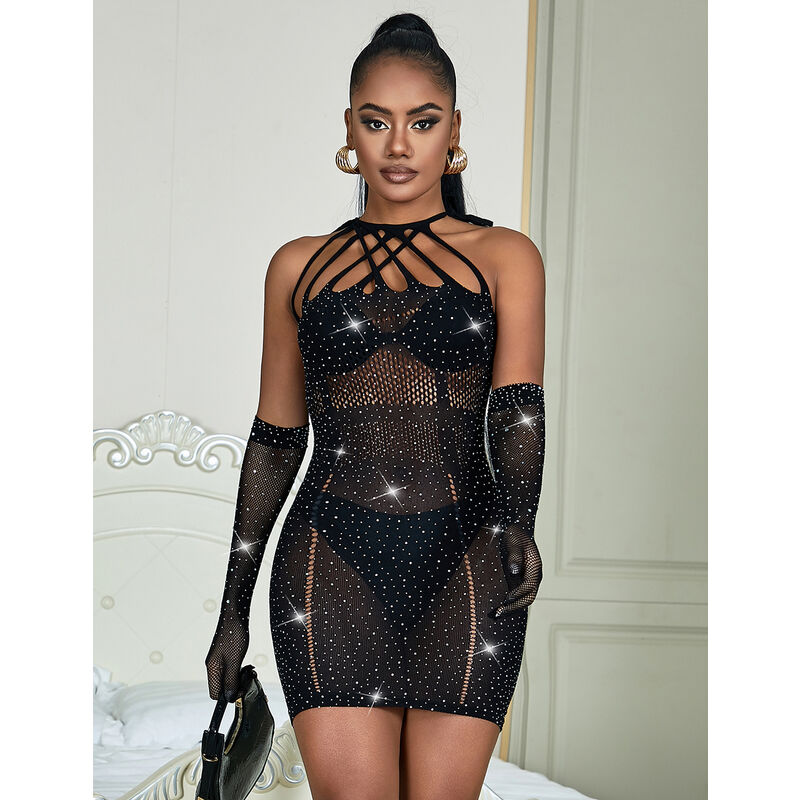 Body résille scintillant noir — SUBBLIME DRESSES