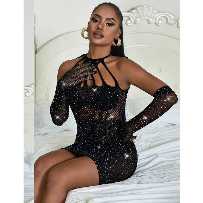Body résille scintillant noir — SUBBLIME DRESSES