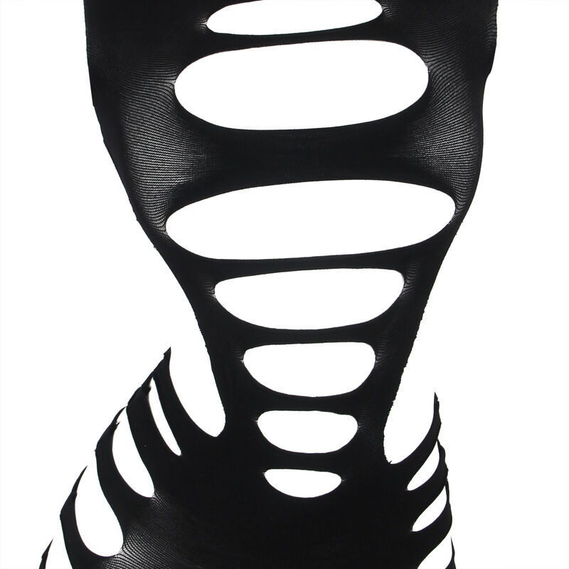 Robe résille élastique manches longues noire — SUBBLIME DRESSES