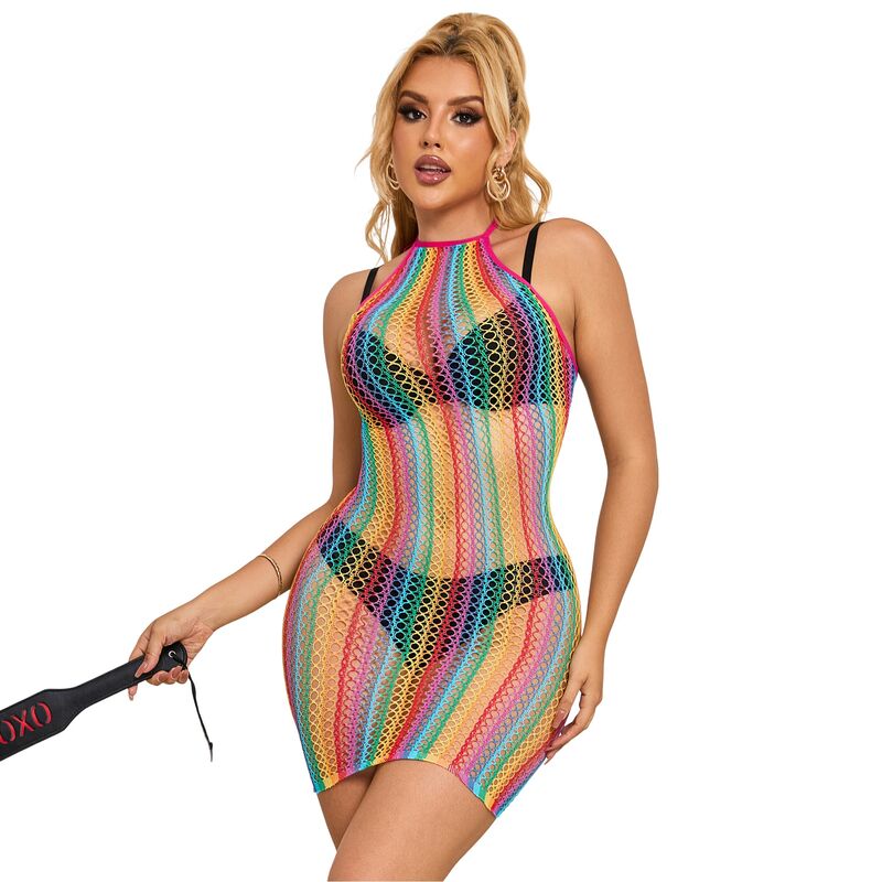 Robe résille arc-en-ciel — SUBBLIME DRESSES