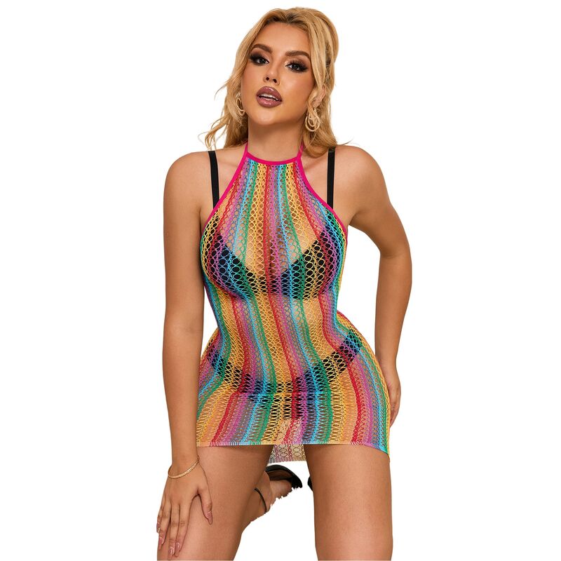 Robe résille arc-en-ciel — SUBBLIME DRESSES
