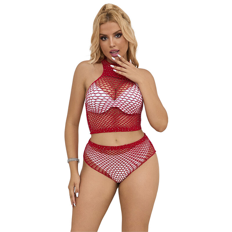 Ensemble résille à losanges roses — SUBBLIME SETS
