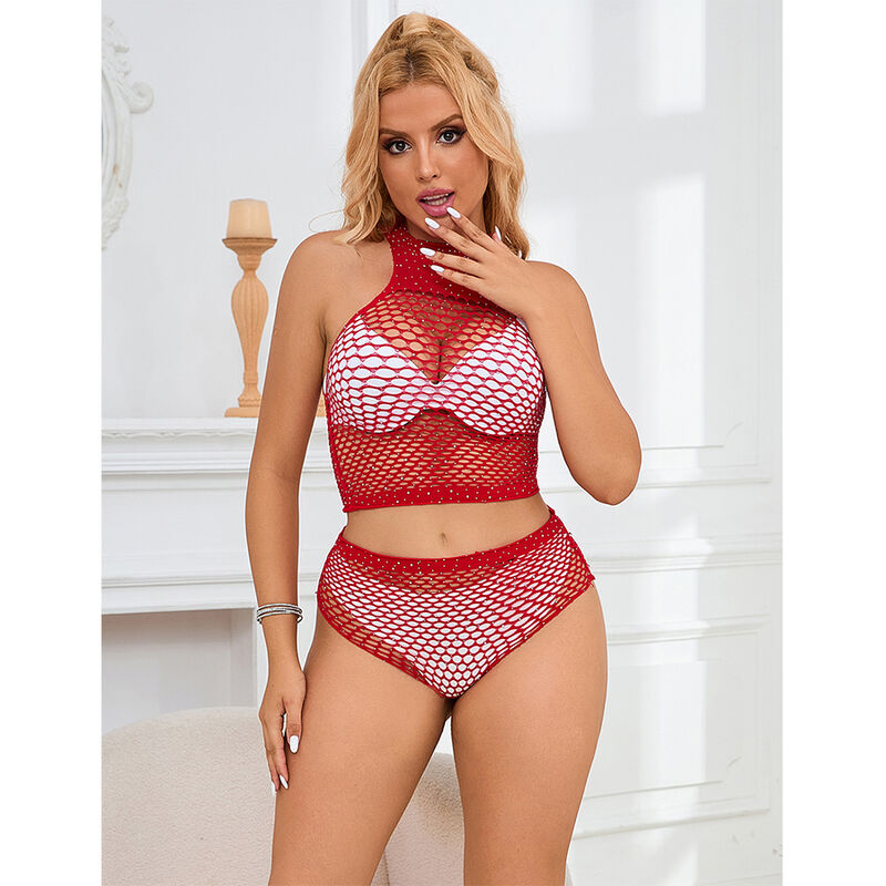 Ensemble résille à losanges roses — SUBBLIME SETS