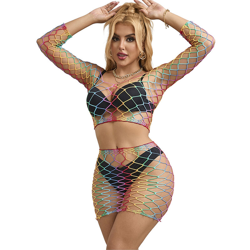 Ensemble deux pièces en maille arc-en-ciel — SUBBLIME SETS