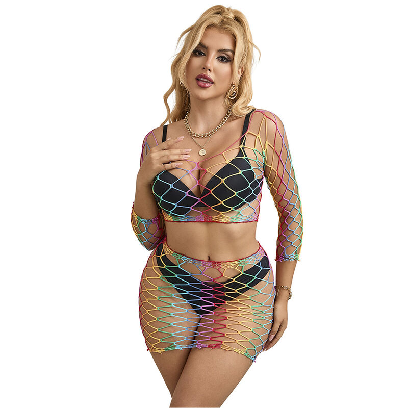 Ensemble deux pièces en maille arc-en-ciel — SUBBLIME SETS