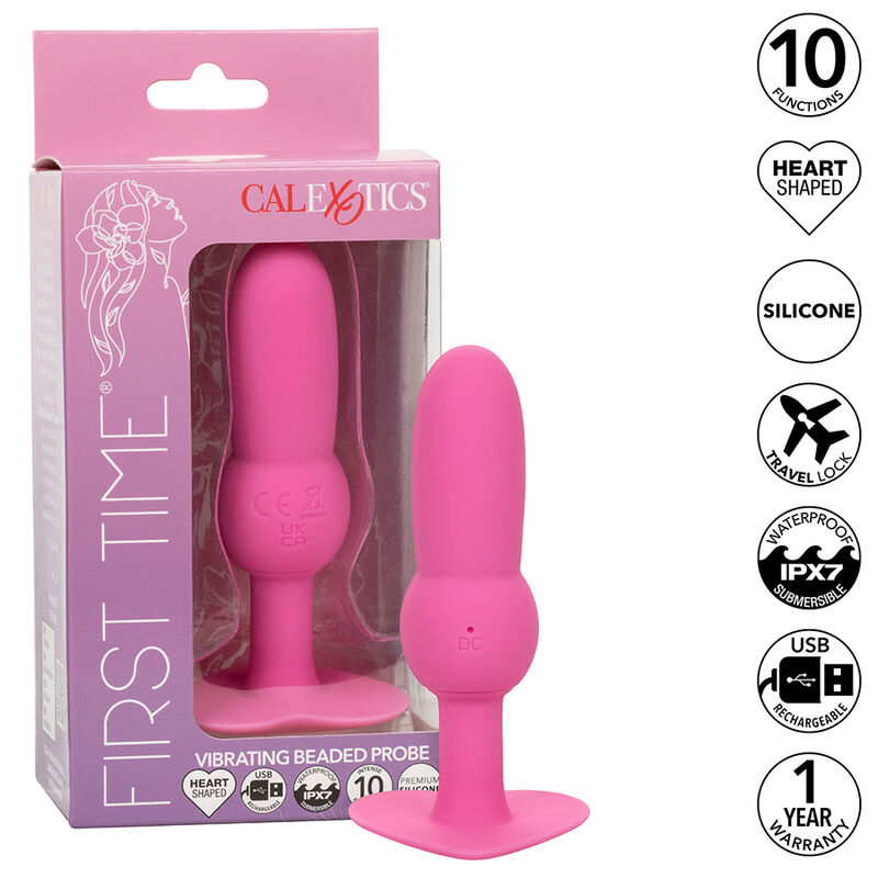 Sonde anale perlée vibrante First Time — CALEXOTICS