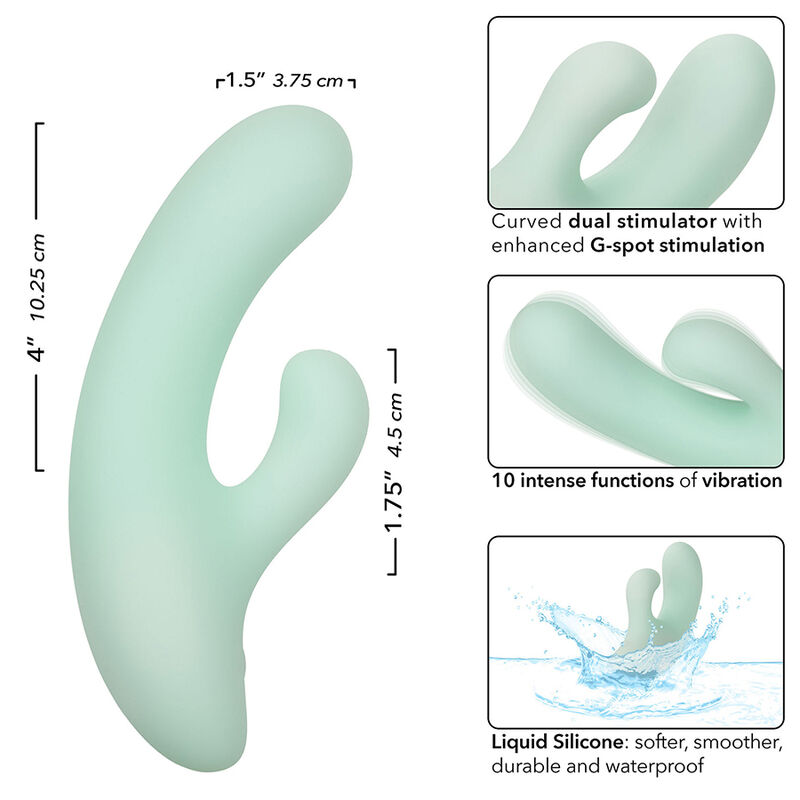 Stimulateur point G vibrant aqua — CALEXOTICS
