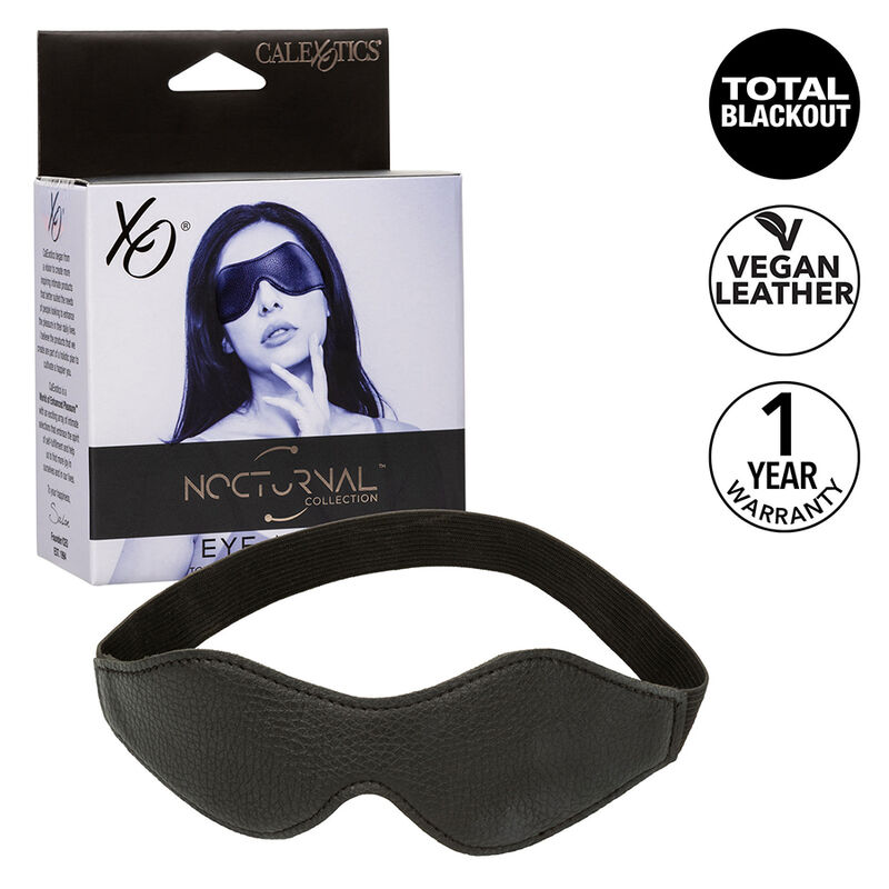 Masque sensoriel pour les yeux en cuir noir — CALEXOTICS
