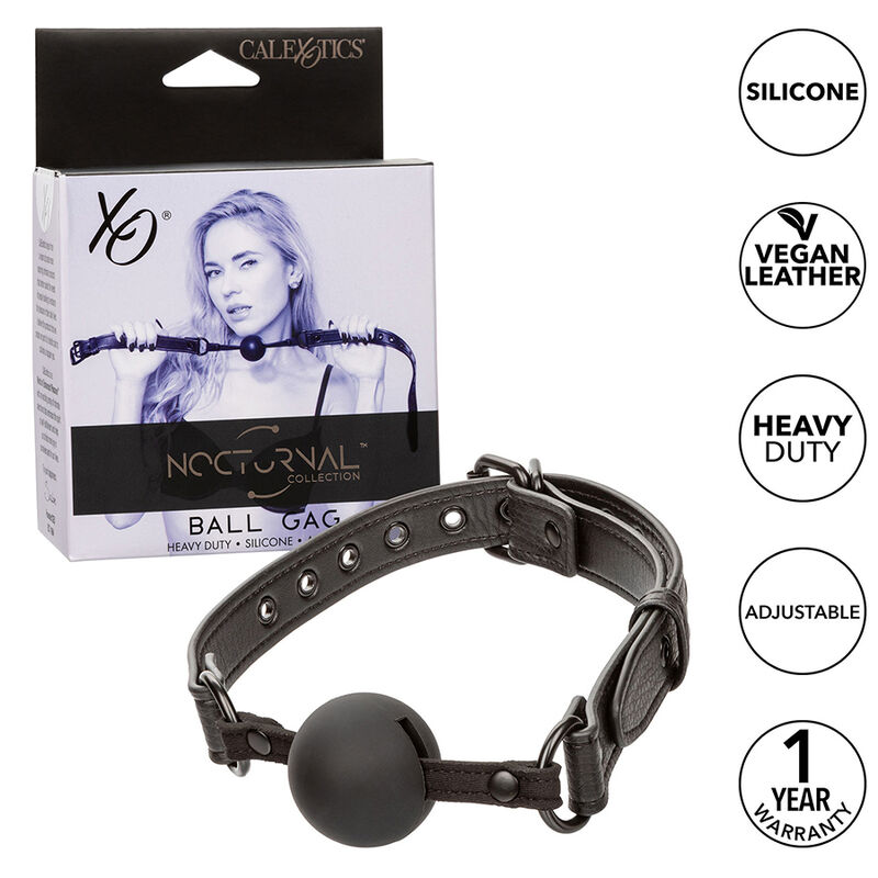 Bâillon à boule en silicone noir — CALEXOTICS