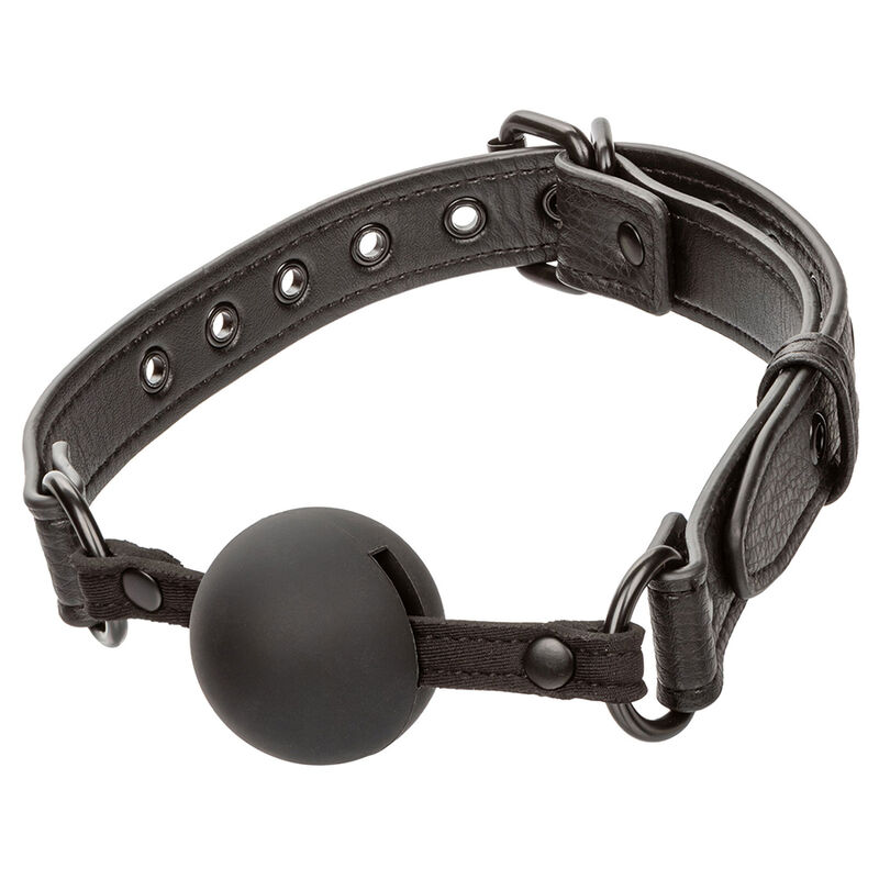 Bâillon à boule en silicone noir — CALEXOTICS