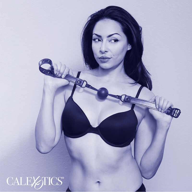 Bâillon à boule en silicone noir — CALEXOTICS