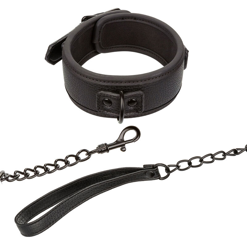 Collier et laisse Nocturnal en cuir réglable — CALEXOTICS
