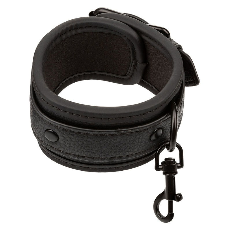 Menottes de cheville réglables en cuir noir — CALEXOTICS