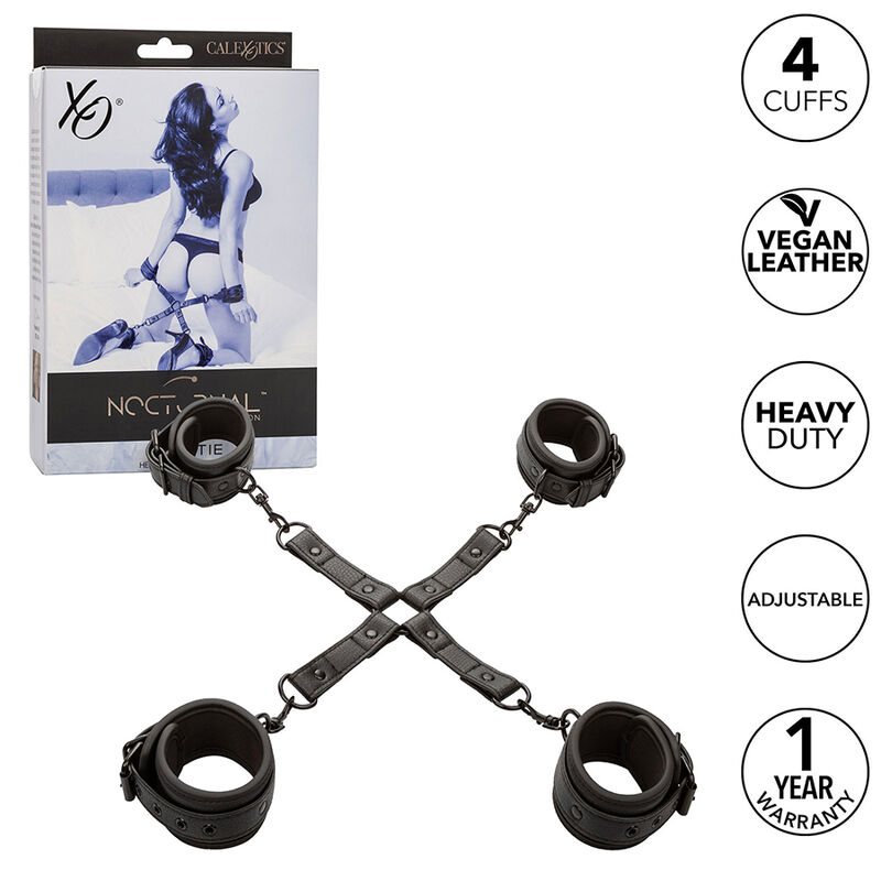 Hog Tie réglable avec connecteur, noir — CALEXOTICS
