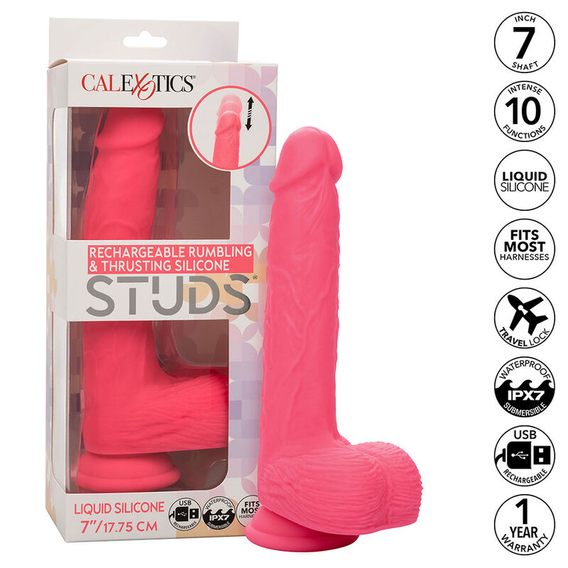 Vibrateur réaliste vibrant et à poussée — CALEXOTICS