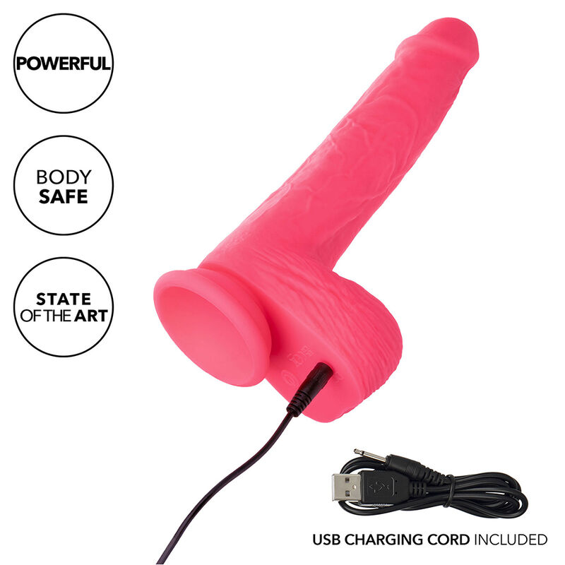 Vibrateur réaliste vibrant et à poussée — CALEXOTICS