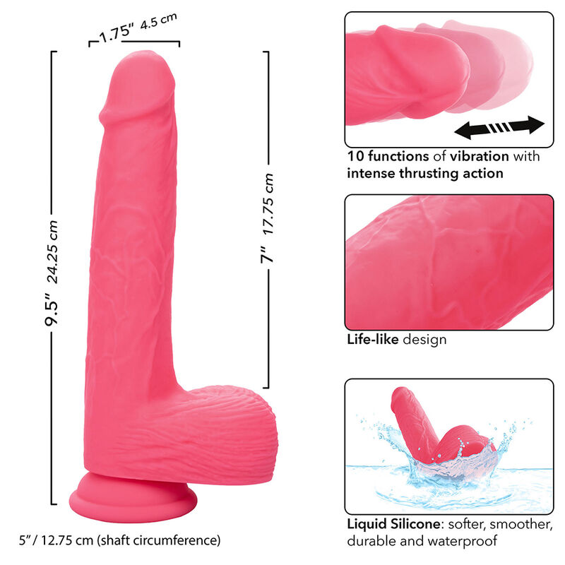 Vibrateur réaliste vibrant et à poussée — CALEXOTICS