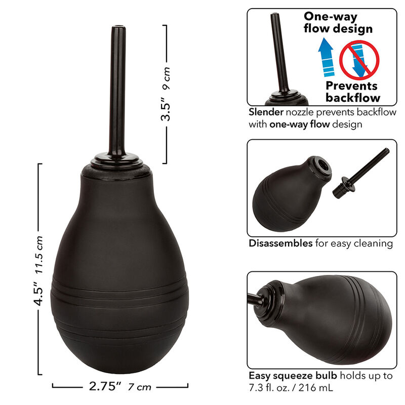 Douche anale One-Way noire — CALEXOTICS
