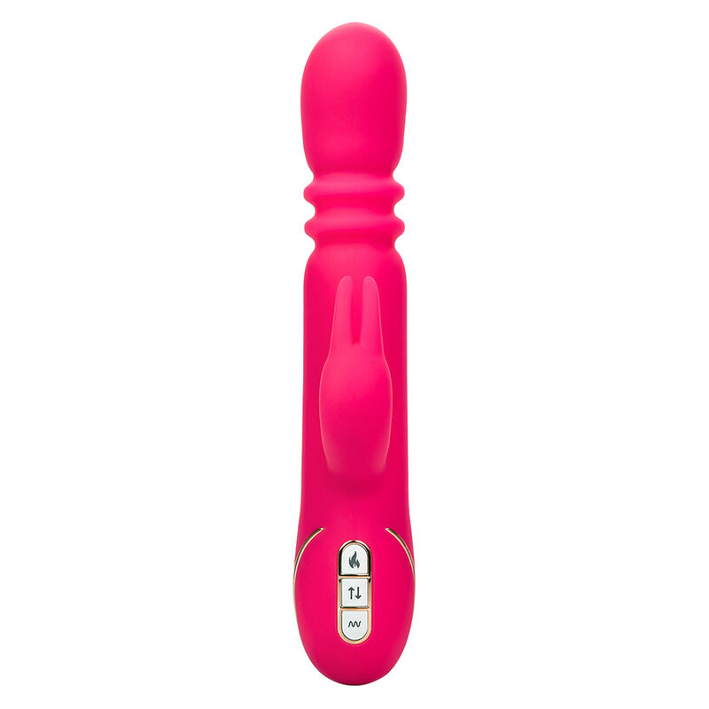 Triple vibrateur chauffant lapin rose — CALEXOTICS