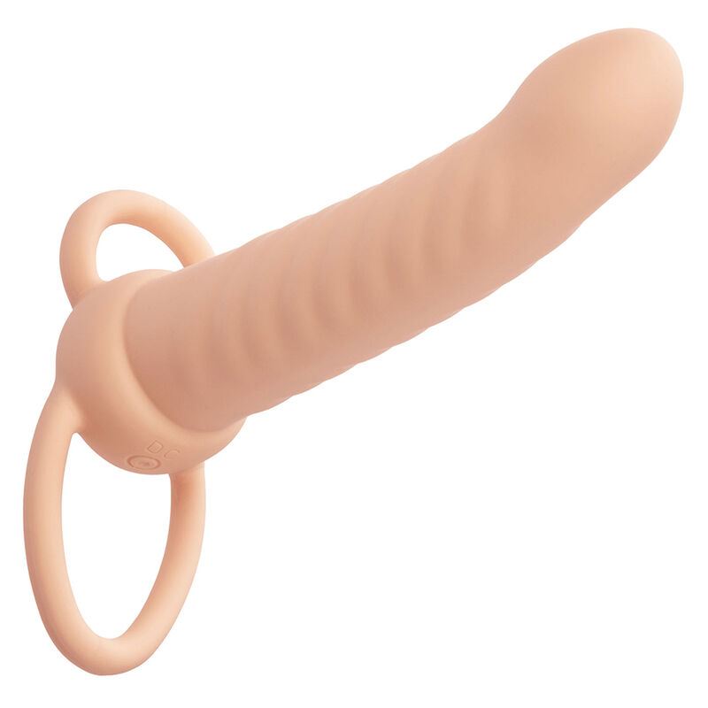 Estimulador doble vibrante nervado recargable — CALEXOTICS