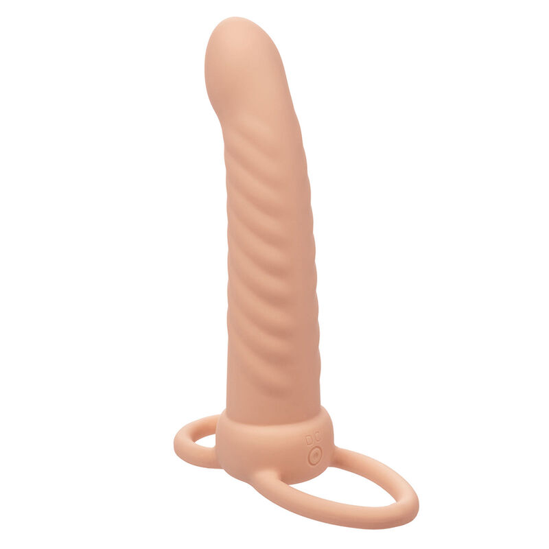 Estimulador doble vibrante nervado recargable — CALEXOTICS