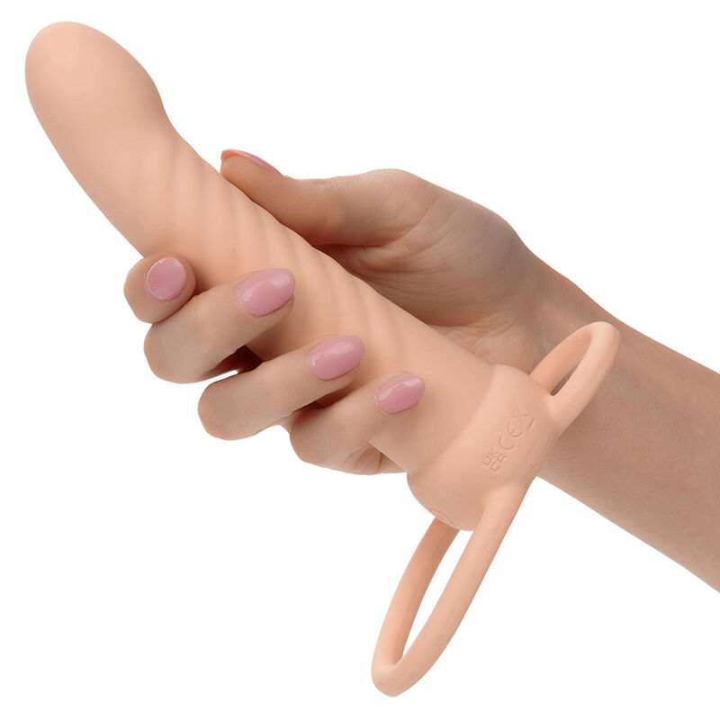 Estimulador doble vibrante nervado recargable — CALEXOTICS
