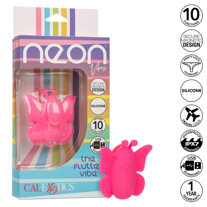 Stimulateur discret vibrant pour culotte Neon Vibes Flutter — CALEXOTICS