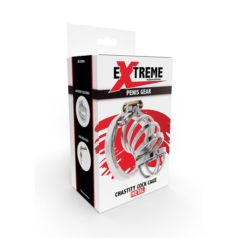 Cage de chasteté en métal extrême — HIDDEN DESIRE