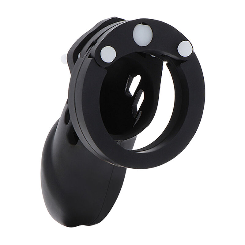 Cage de chasteté en silicone taille L noire — HIDDEN DESIRE