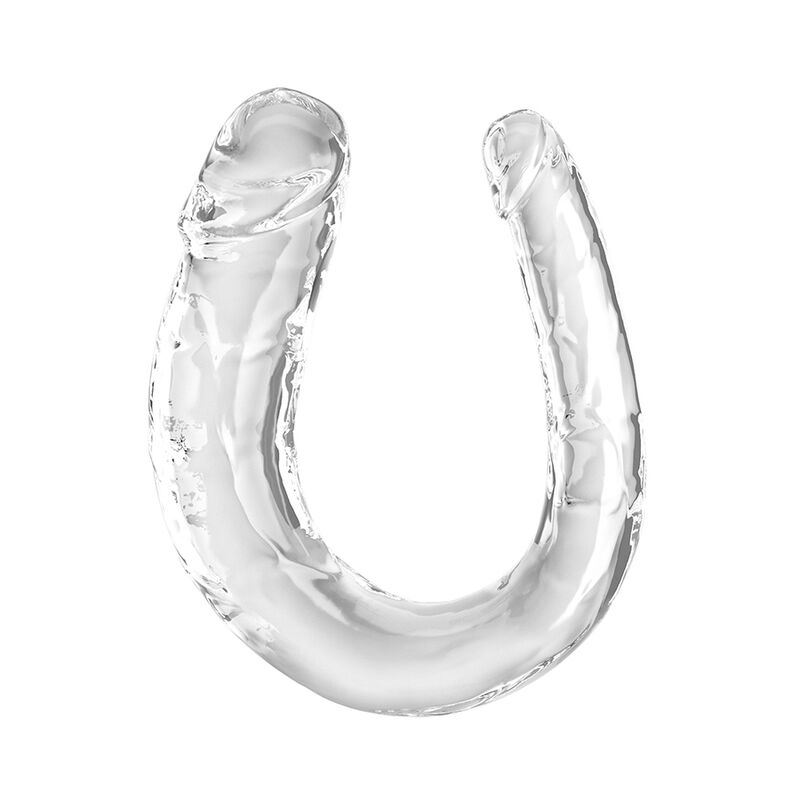 Double gode réaliste transparent 33 cm — KING COCK