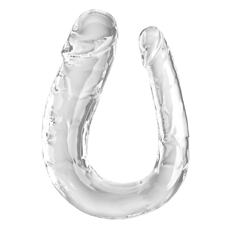Double gode transparent double plaisir 44 cm — KING COCK