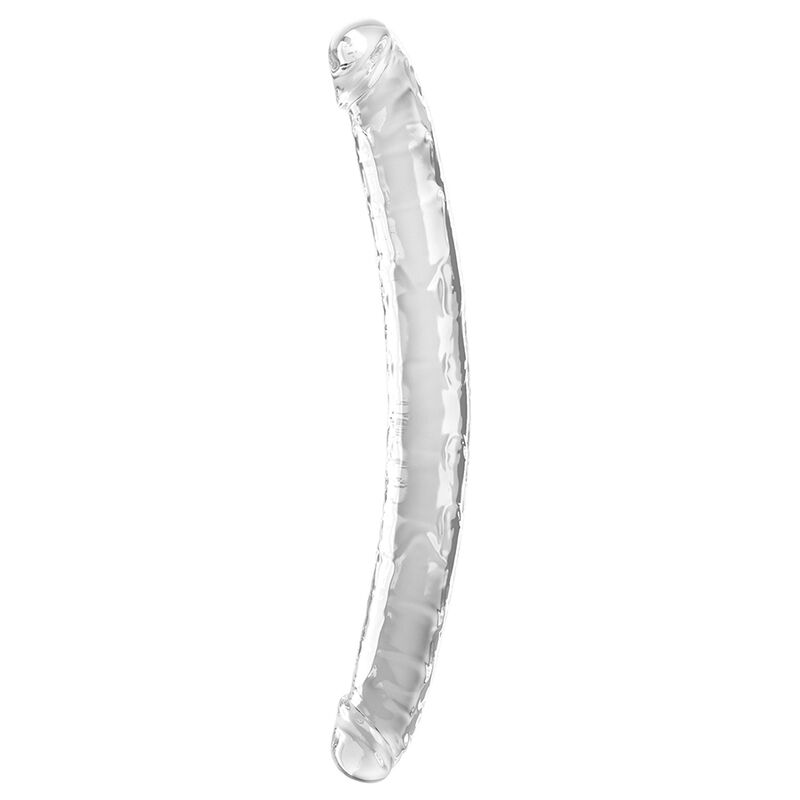 Double gode transparent double plaisir 46 cm — KING COCK