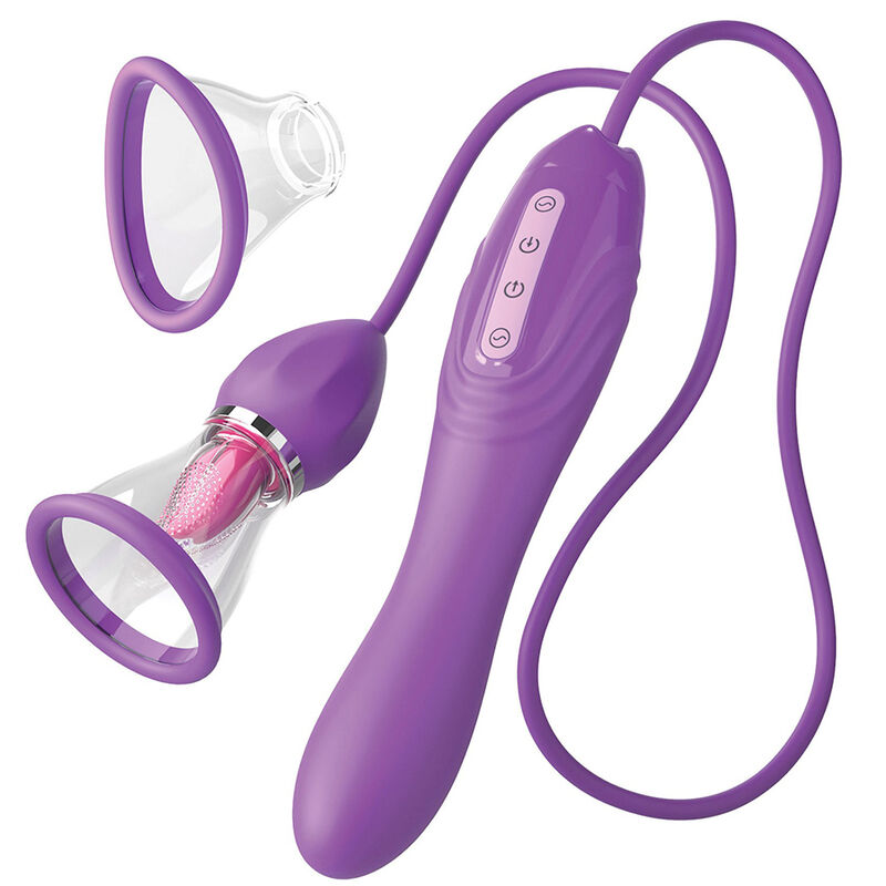 Stimulateur oral 4-en-1 à succion, langue et vibrations internes — FANTASY FOR HER
