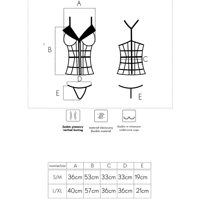 Ensemble corset sensuel et string — LIVCO CORSETTI SETS
