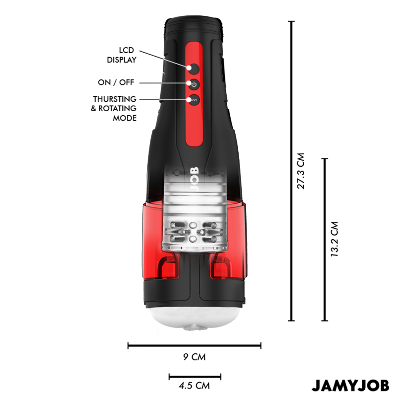 Masturbateur automatique cyclonique à 10 modes de rotation et poussée — JAMYJOB