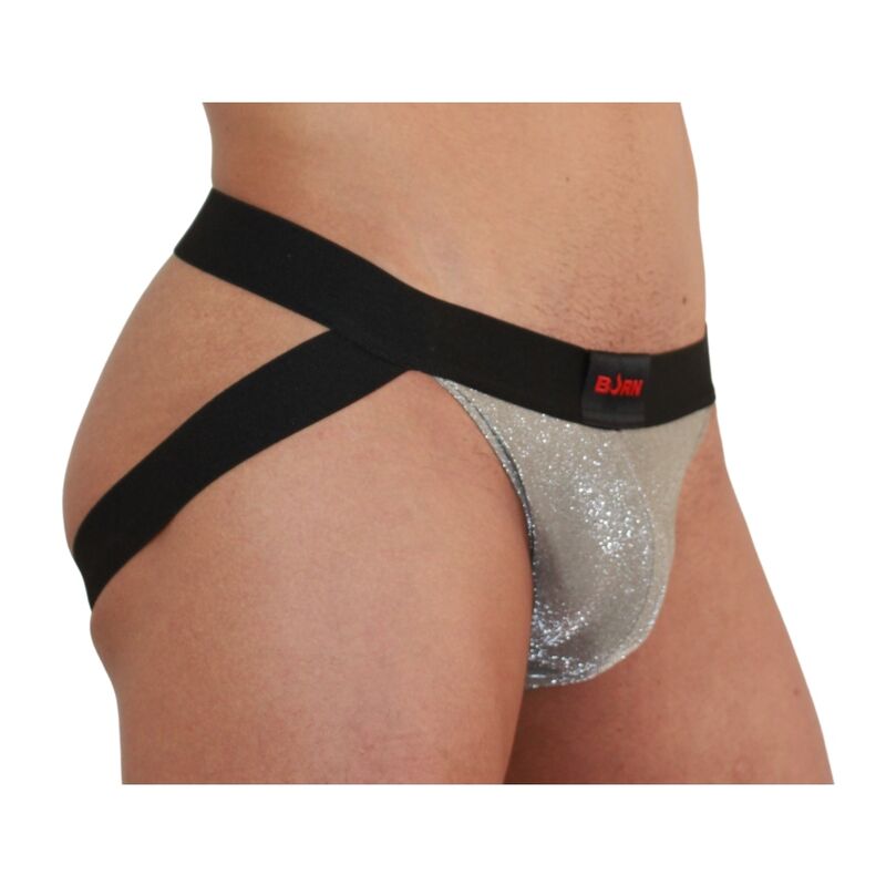 Jockstrap audacieux beige brillant et noir — BURN