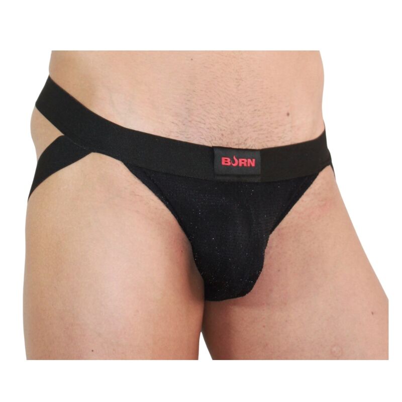 Jockstrap noir brillant — BURN