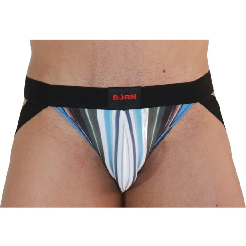Jockstrap multicolore avec détails noirs — BURN