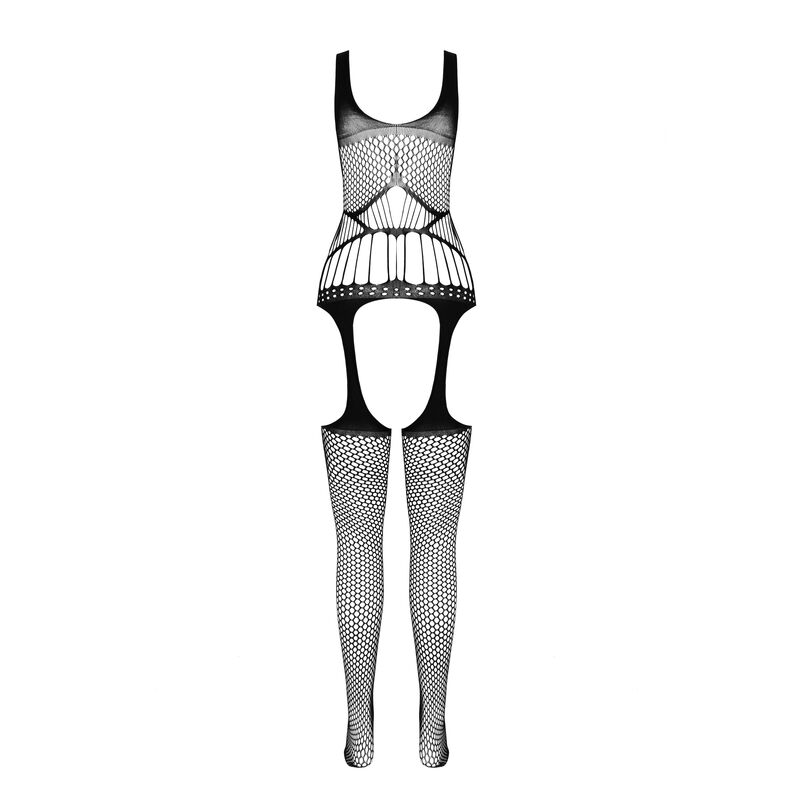Body stocking noir en dentelle extensible — PASSION WOMAN BODYSTOCKINGS