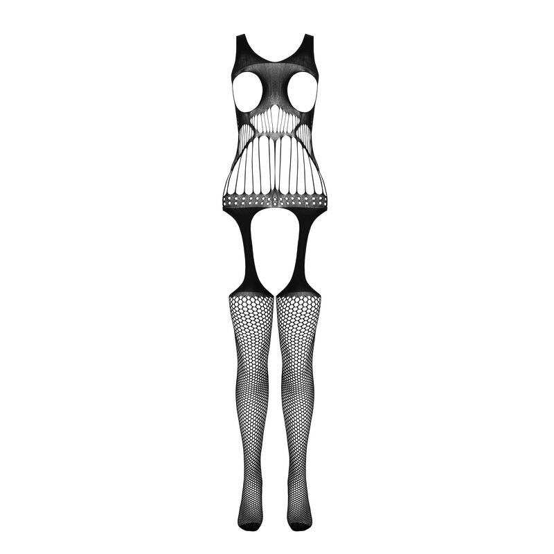 Body stocking noir en dentelle extensible — PASSION WOMAN BODYSTOCKINGS