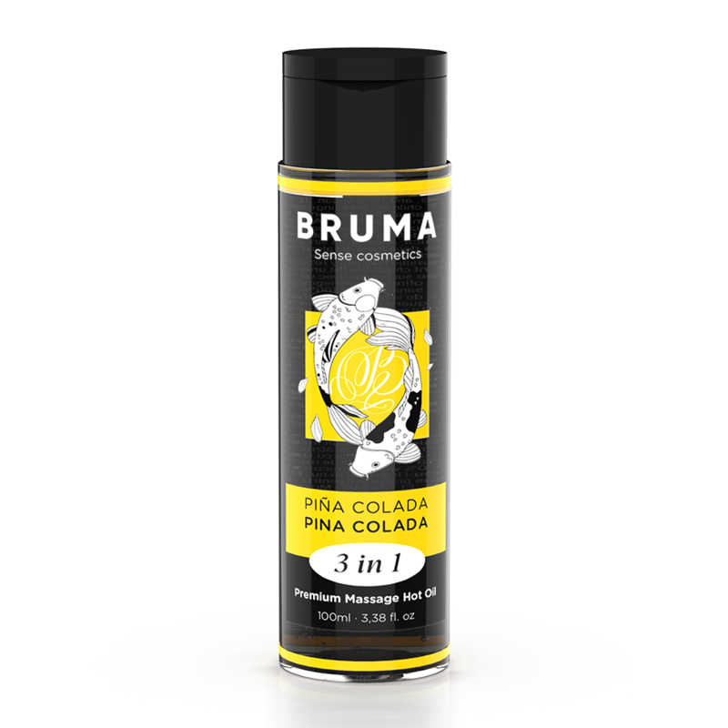 Huile de massage premium effet chaleur 3 en 1, saveur pina colada — BRUMA