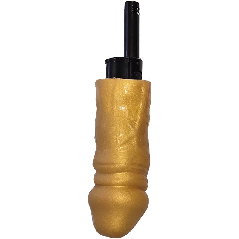 Briquet barbecue en forme de phallus doré — DIABLO PICANTE