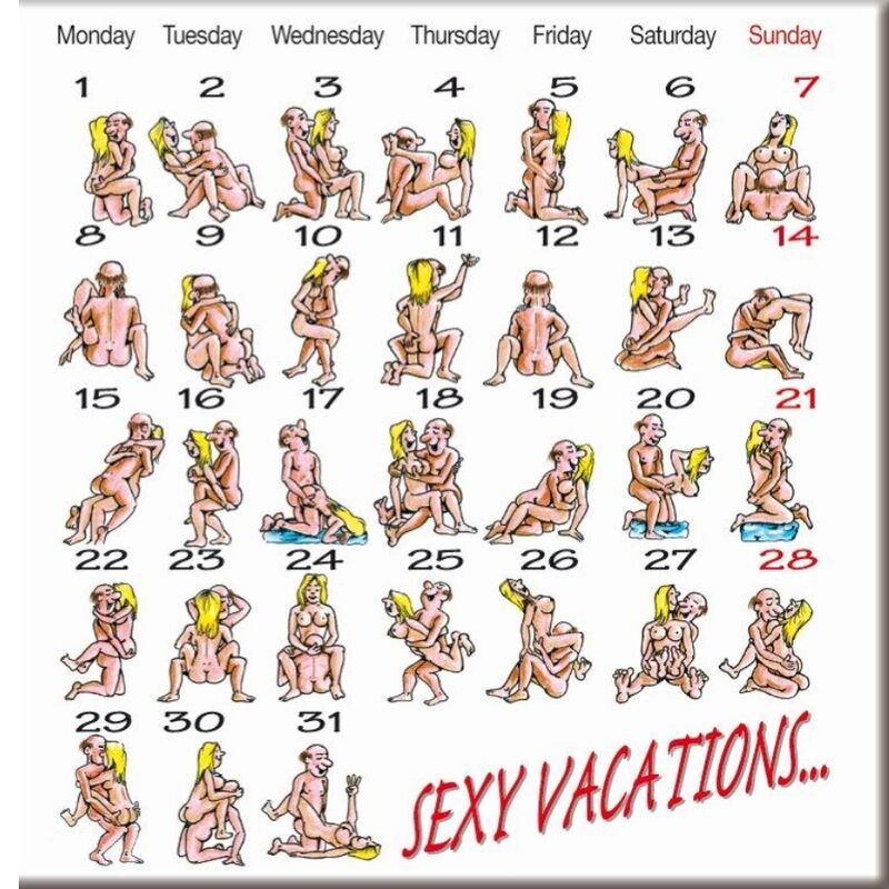 Aimant calendrier Kamasutra — DIABLO PICANTE