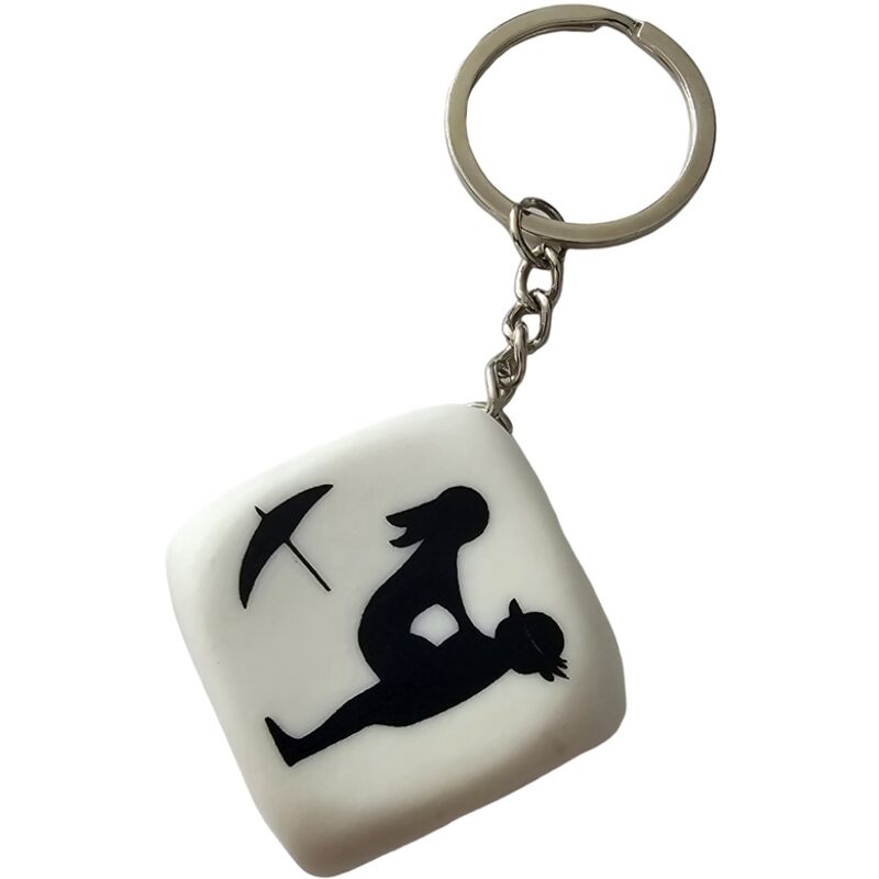 Porte-clés dé de la passion blanc — DIABLO PICANTE